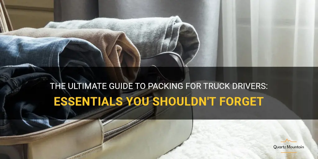 what to pack as a truck driver