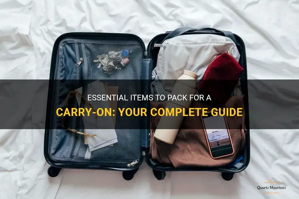 what to pack as carry on