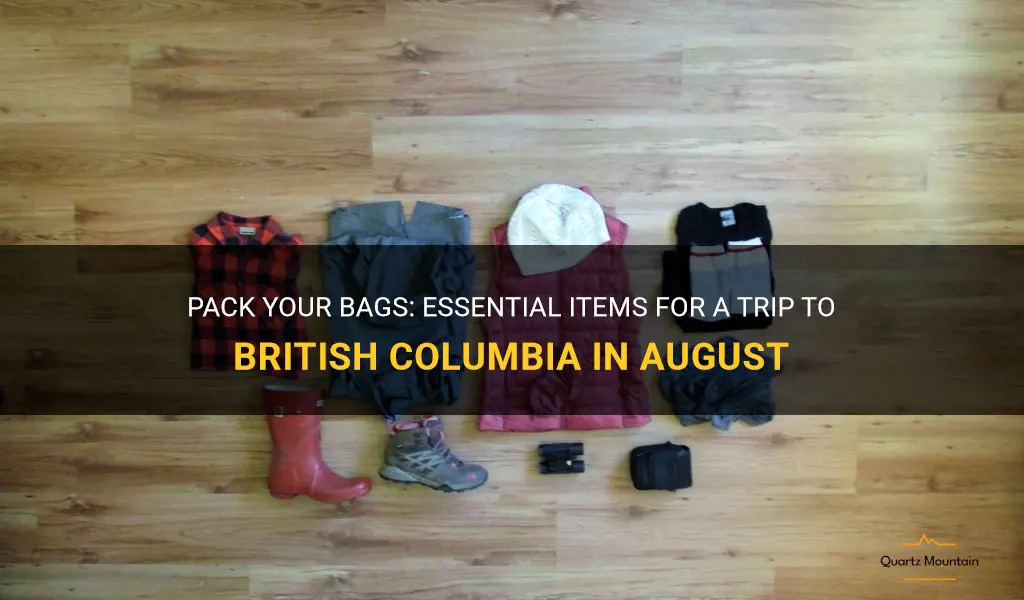 what to pack august british columbia