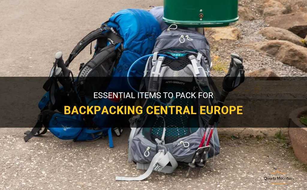 what to pack backpacking central europe
