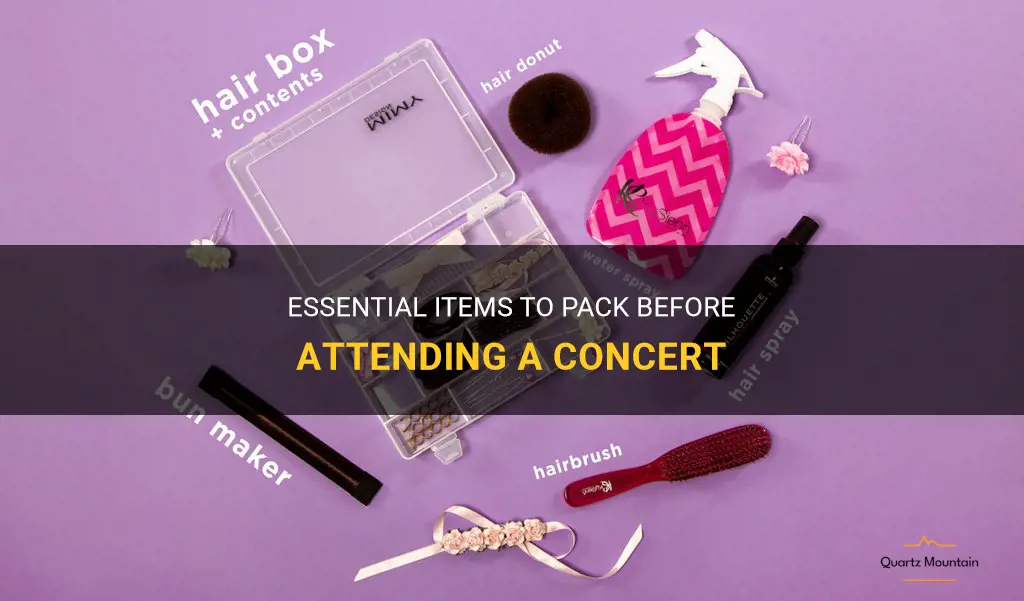 what to pack before a concert