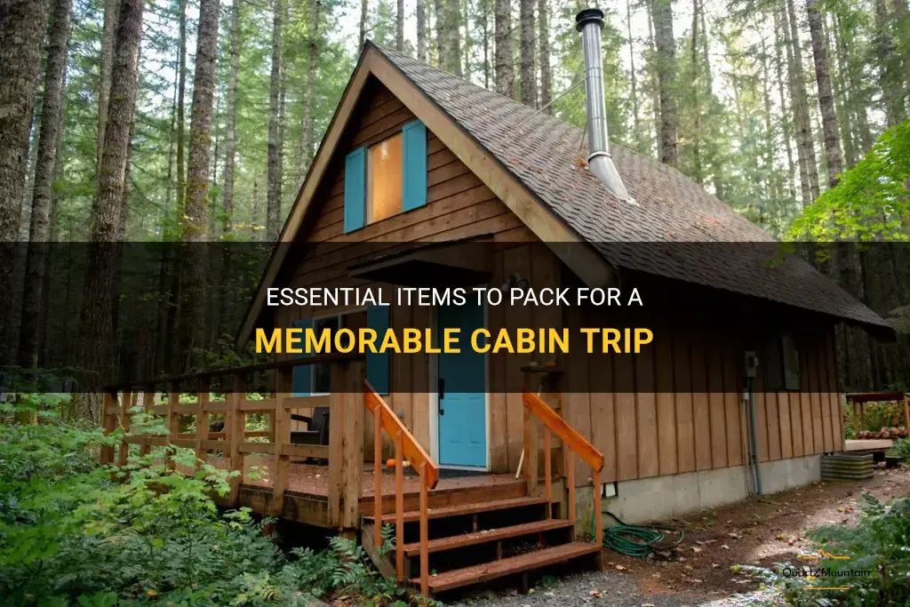 what to pack cabin trip