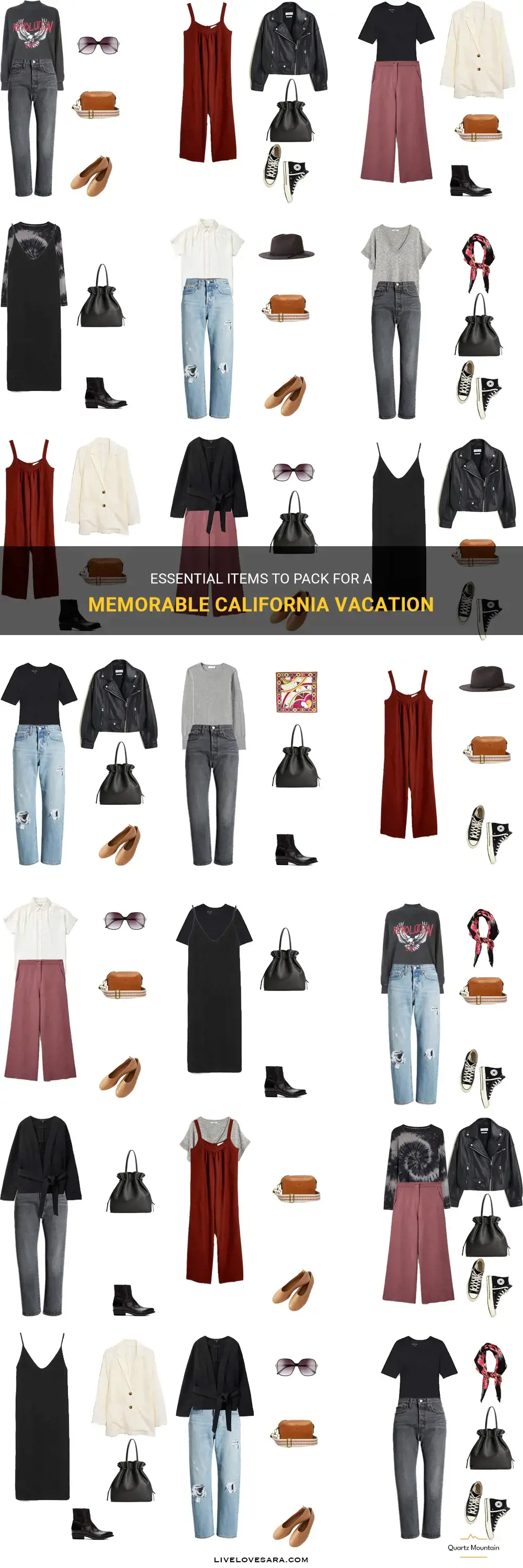 what to pack california vacation