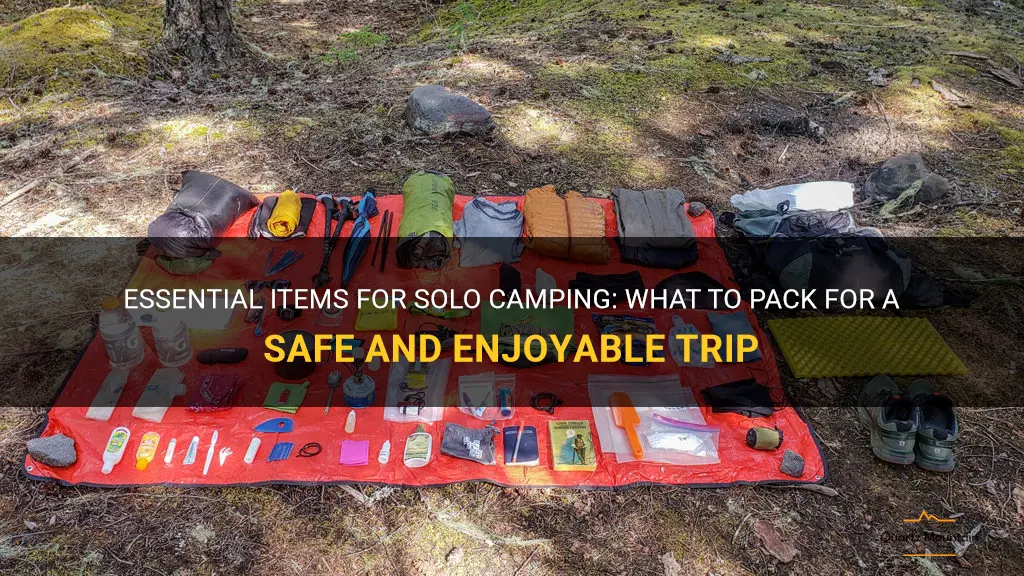 what to pack camping alone