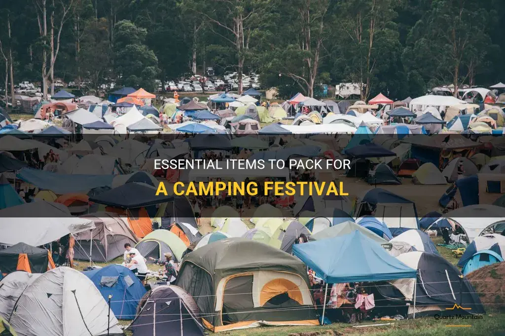 what to pack camping festival