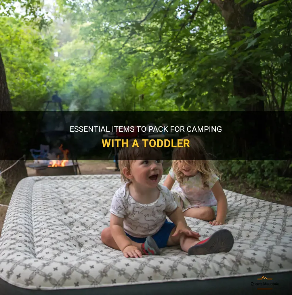 what to pack camping with toddler