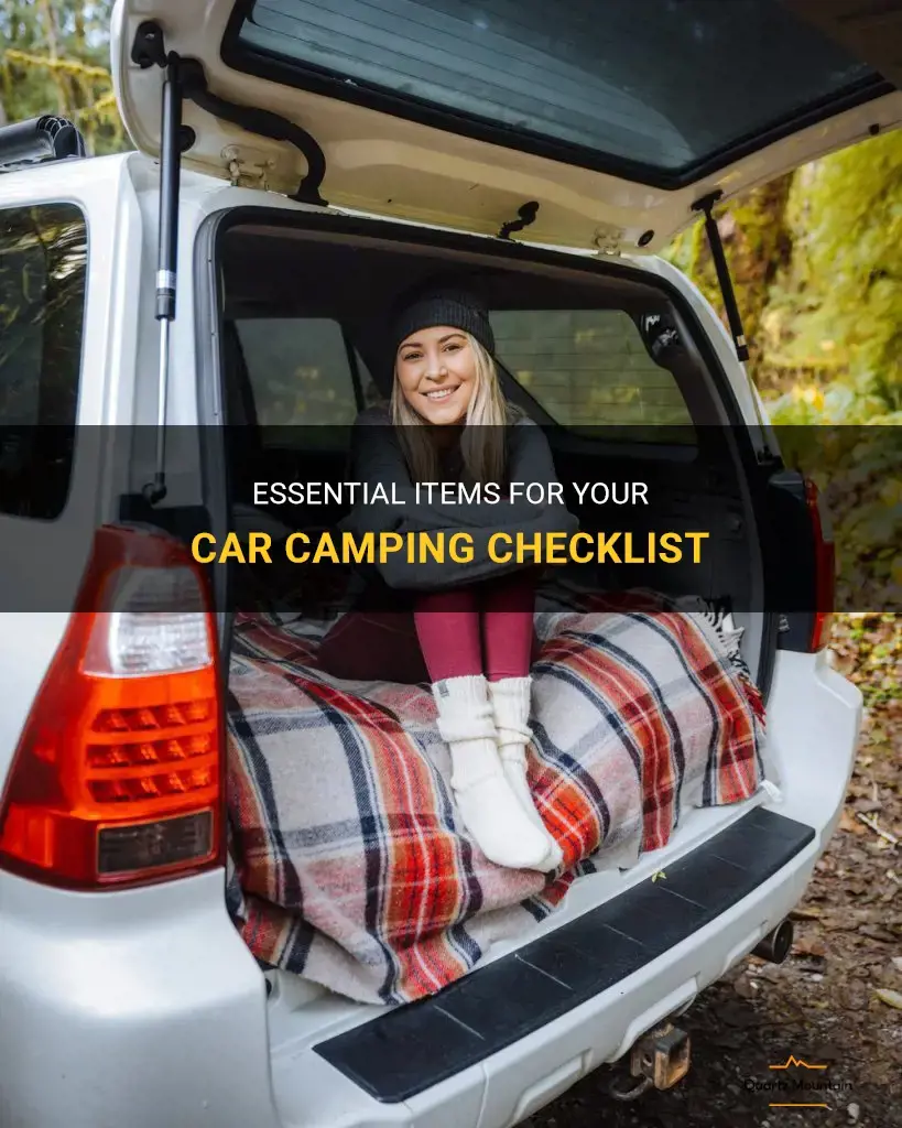 what to pack car camping list