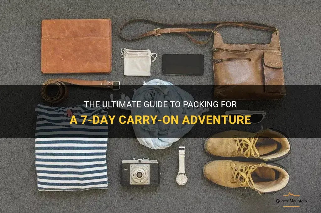 what to pack carry on for 7 days