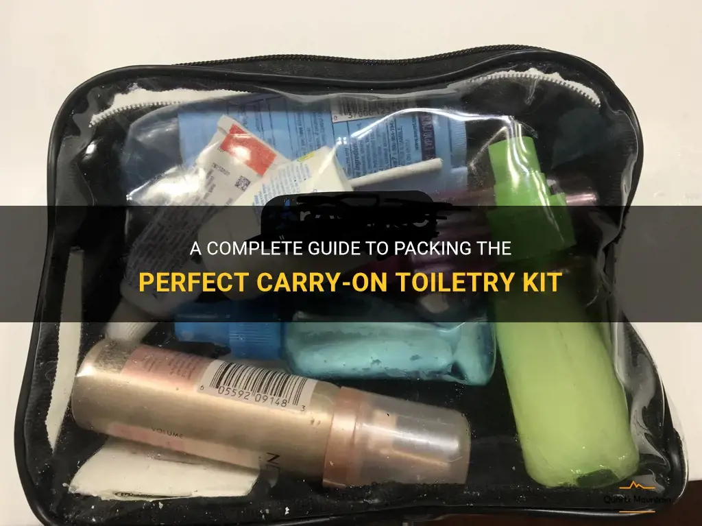 what to pack carry on toiletry kit