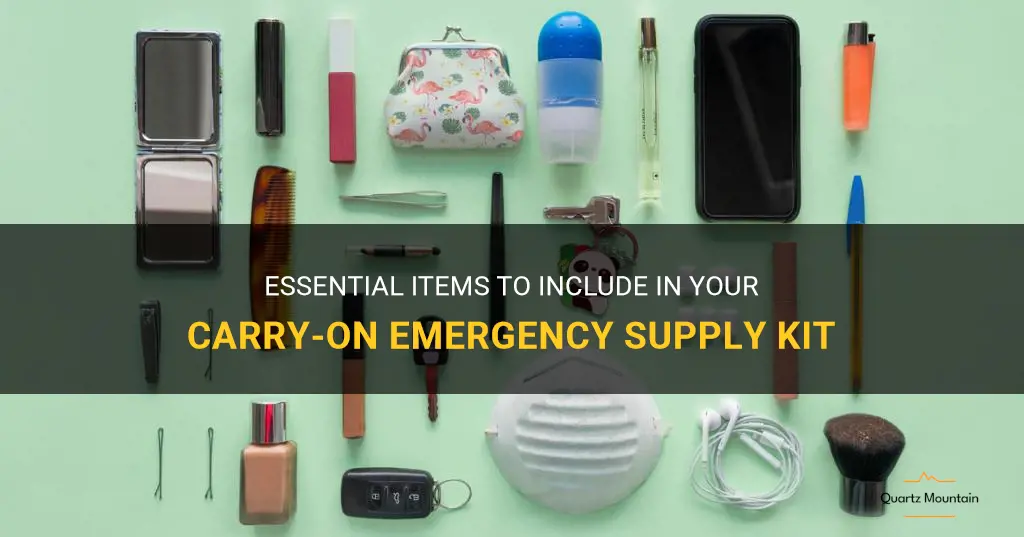 what to pack carryon emergency supply