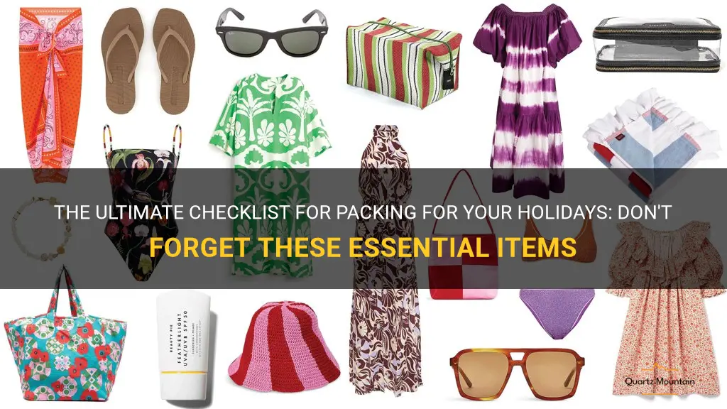what to pack checklist for holidays