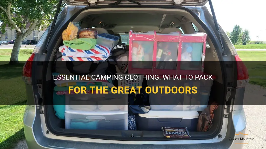 what to pack clothing wise for camping
