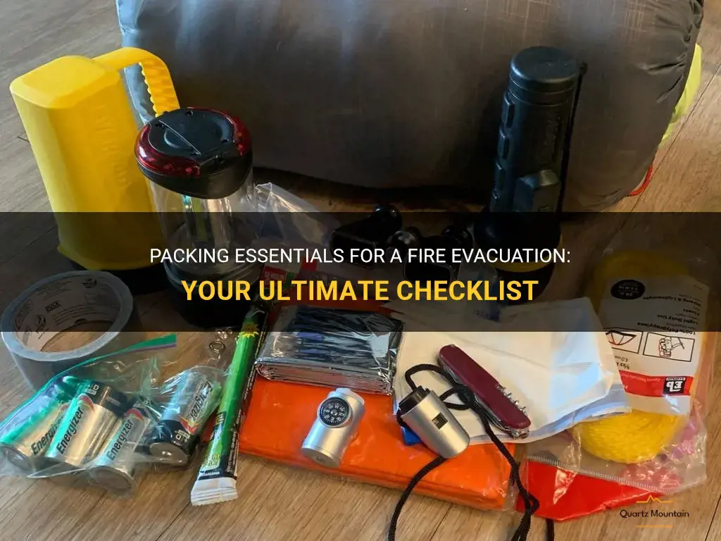 what to pack during a fire evacuation