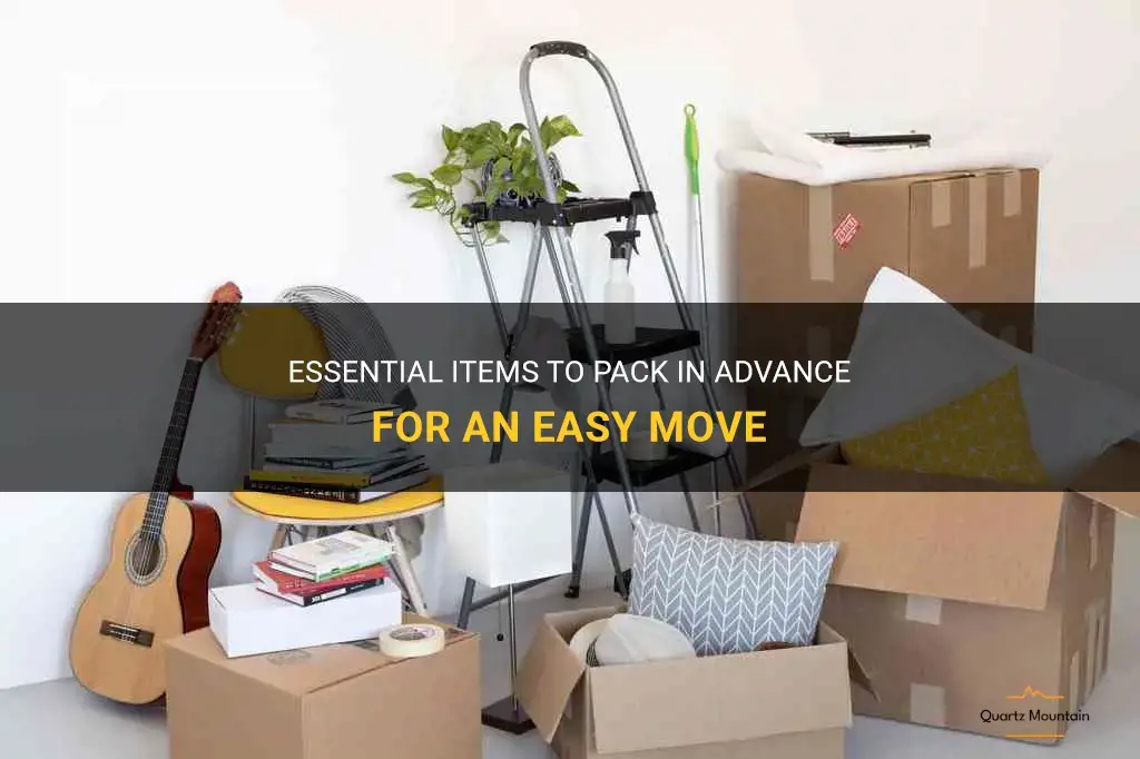 what to pack early for a move