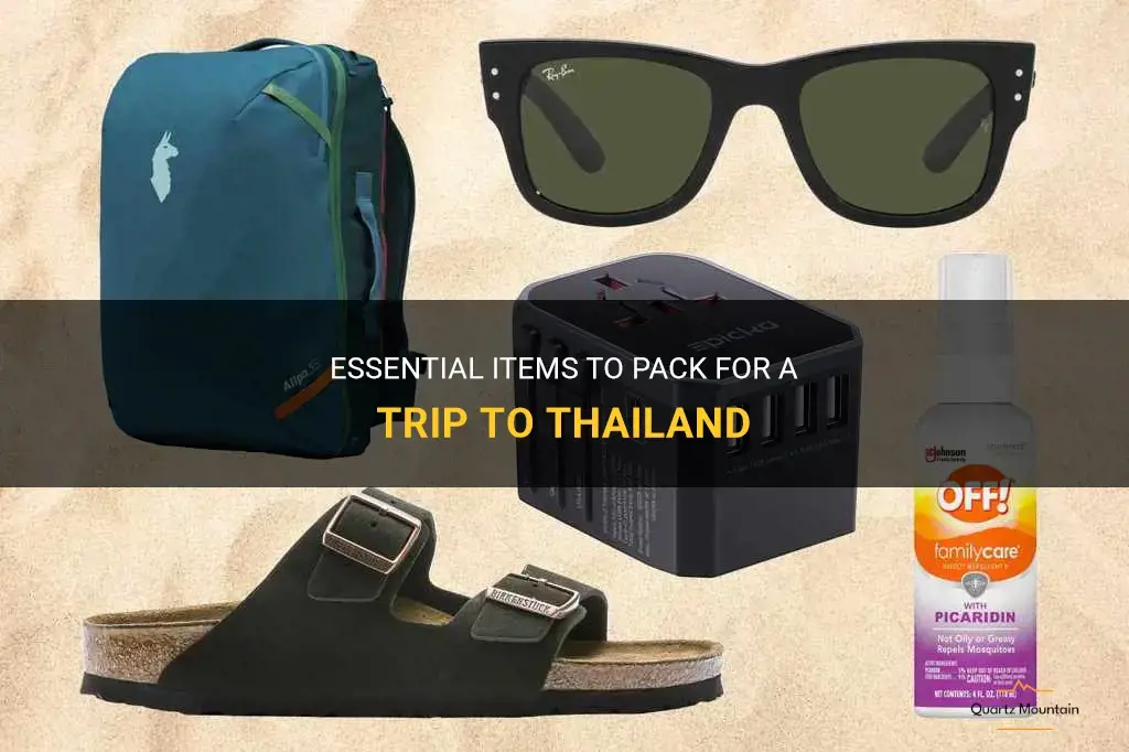 what to pack fir thailand