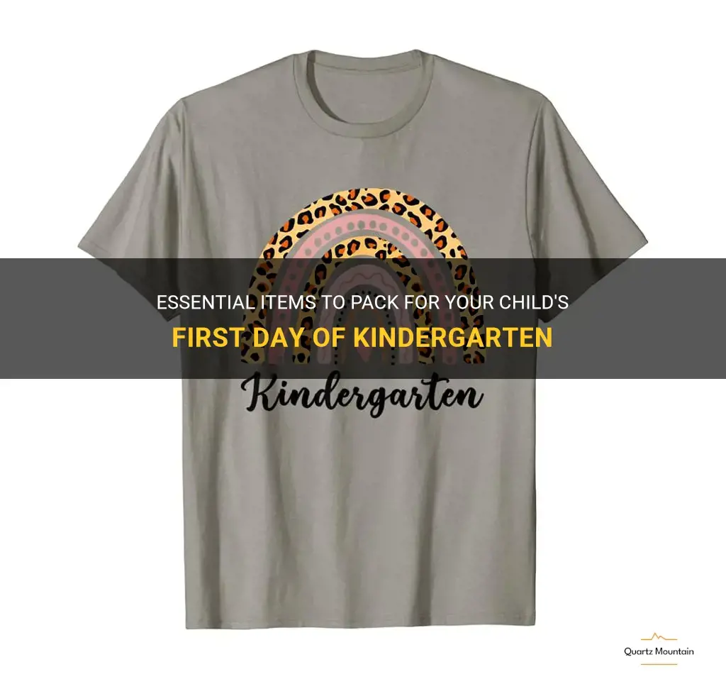 what to pack first day of kindergarten
