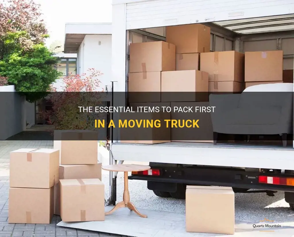 what to pack first in a moving truck