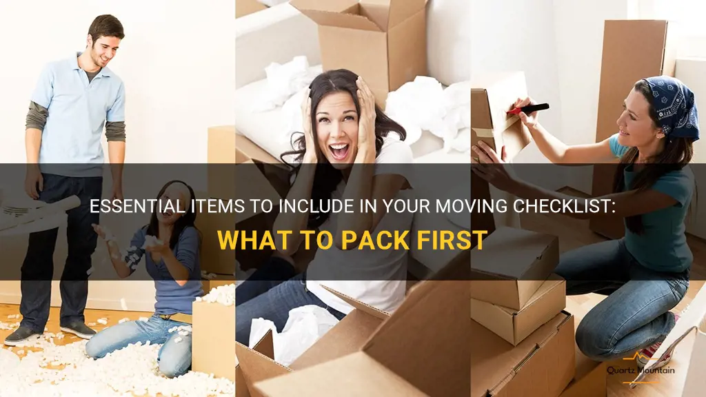what to pack first when moving checklist