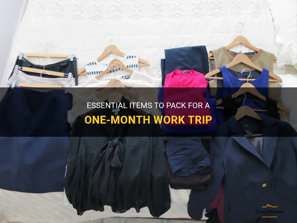 what to pack for 1 motnh work trip