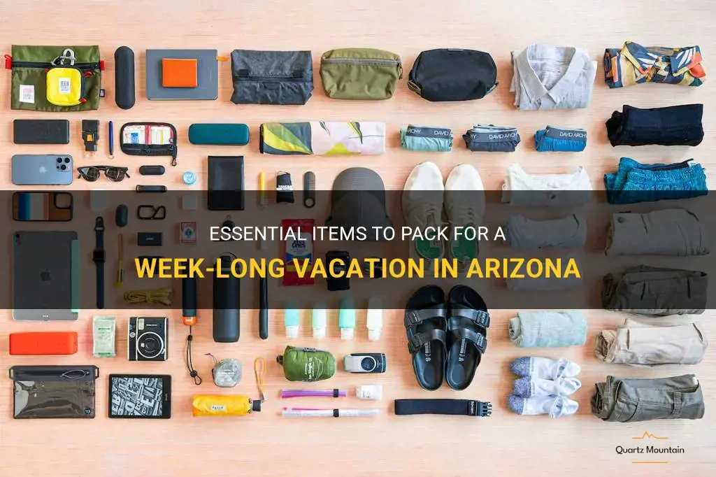 what to pack for 1 week of vacation in Arizona