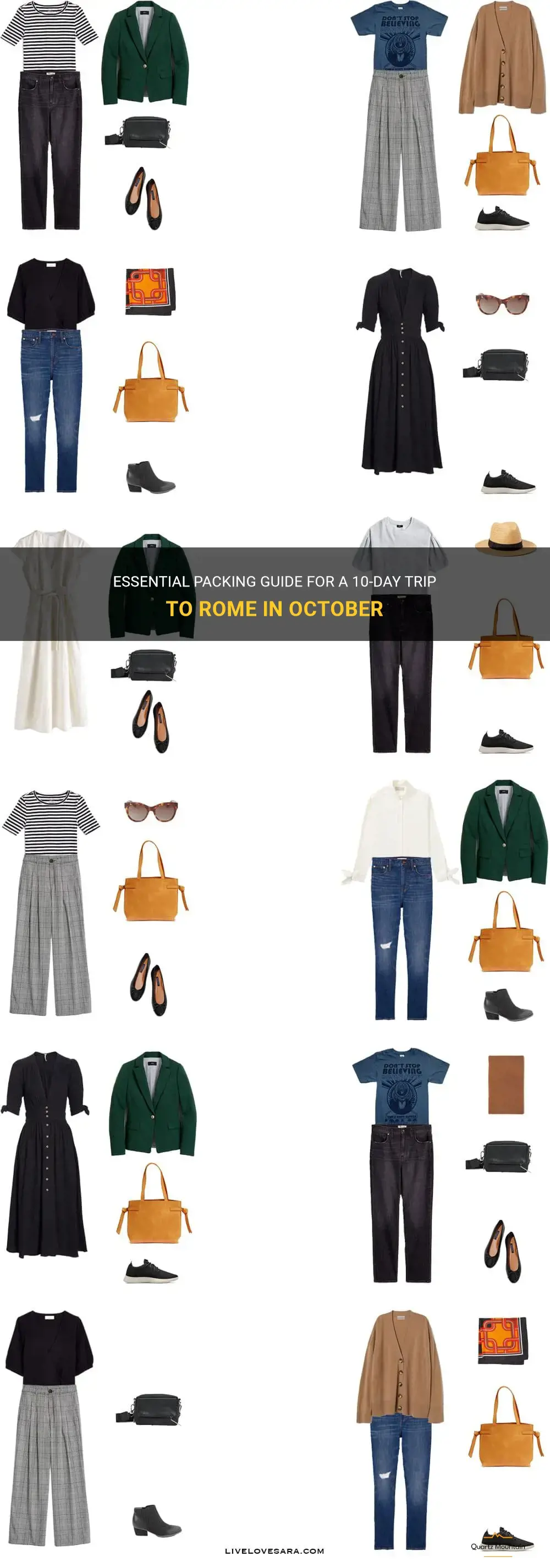 what to pack for 10 days in rome in October