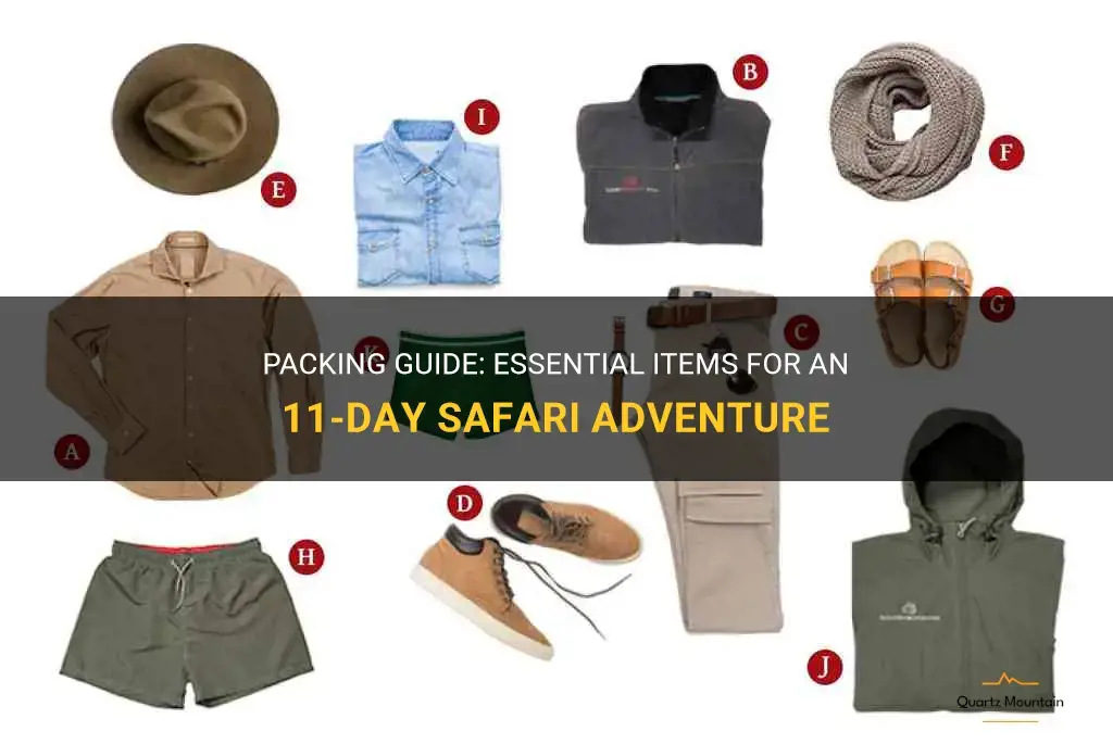 what to pack for 11 day safari