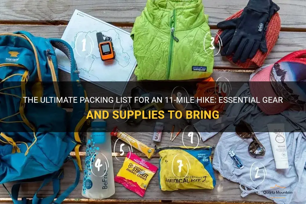 what to pack for 11 mile hike