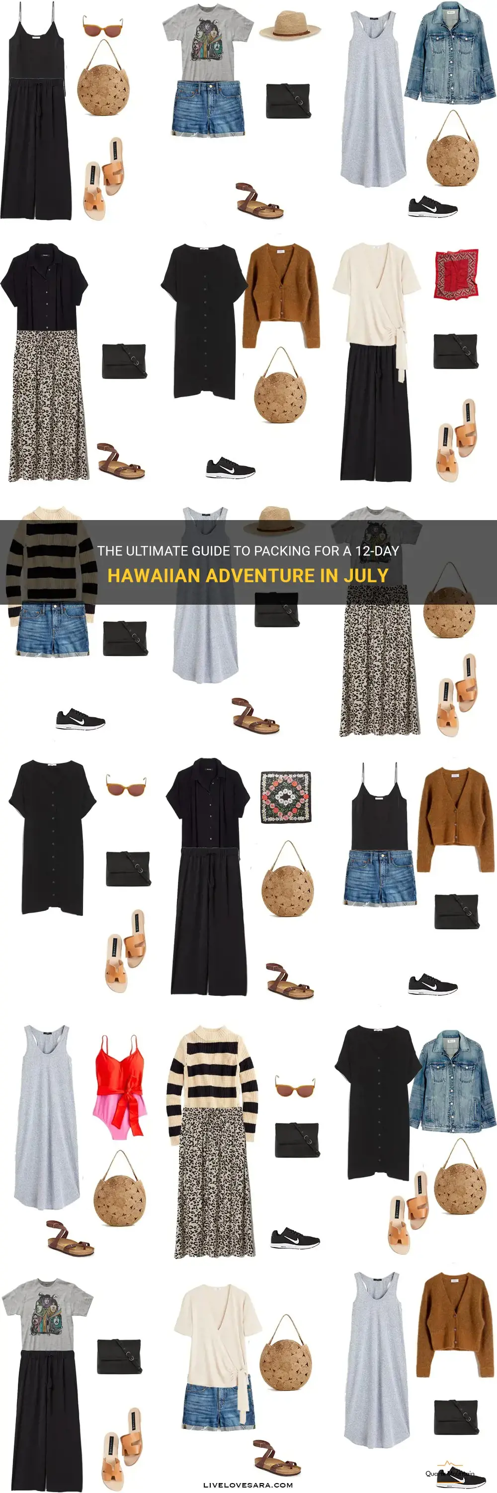 what to pack for 12 days in hawaii in july
