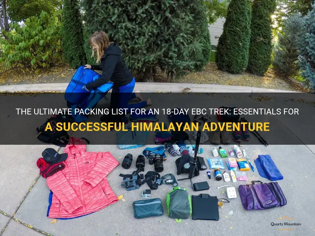 what to pack for 18 day ebc trek