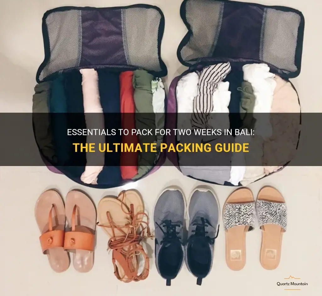 what to pack for 2 weeks in bali
