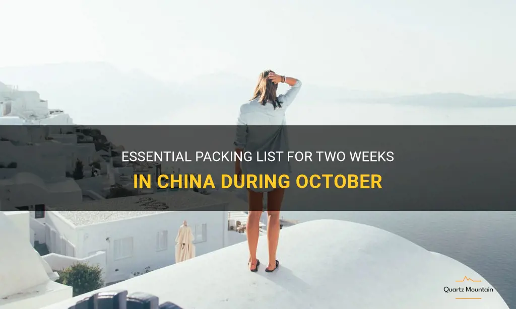 what to pack for 2 weeks in china in October