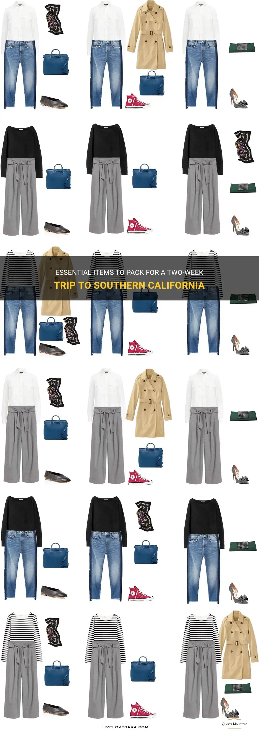 what to pack for 2 weeks in so cal