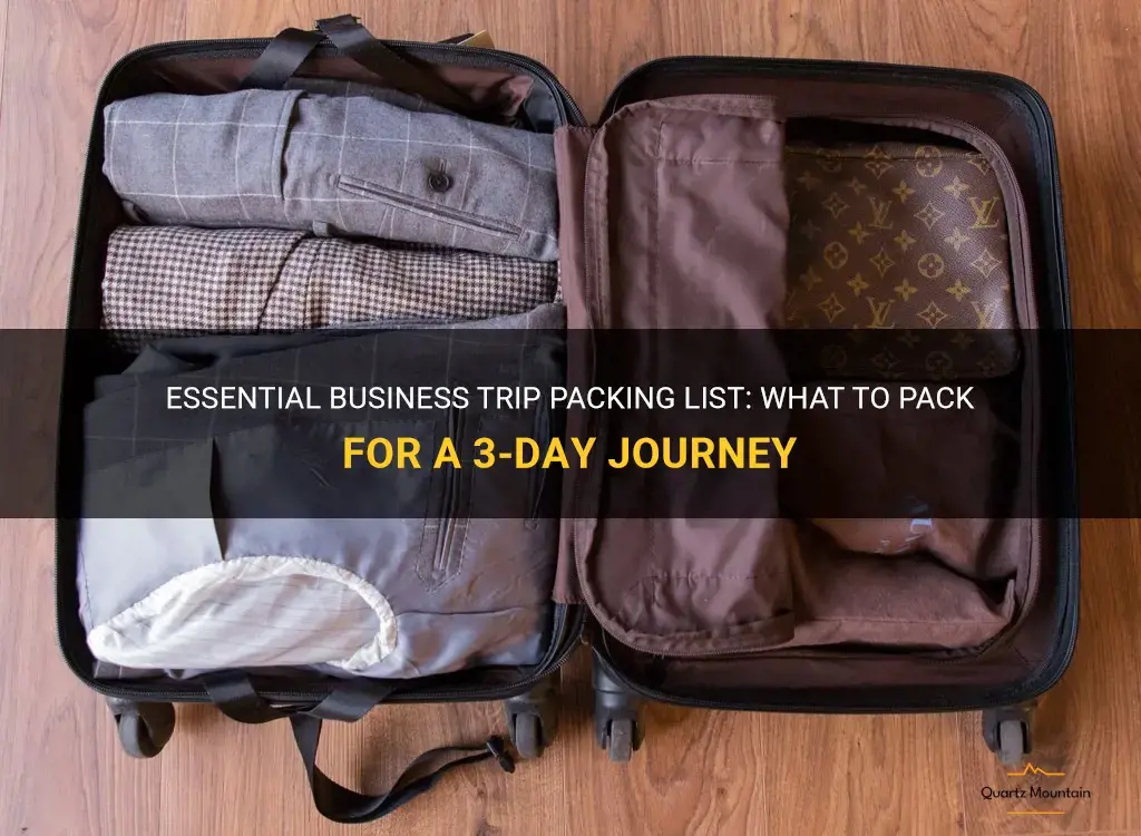 what to pack for 3 day business trip