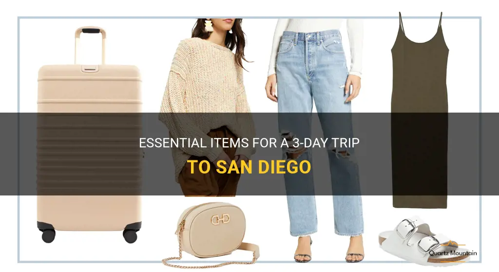 what to pack for 3 days in san diego
