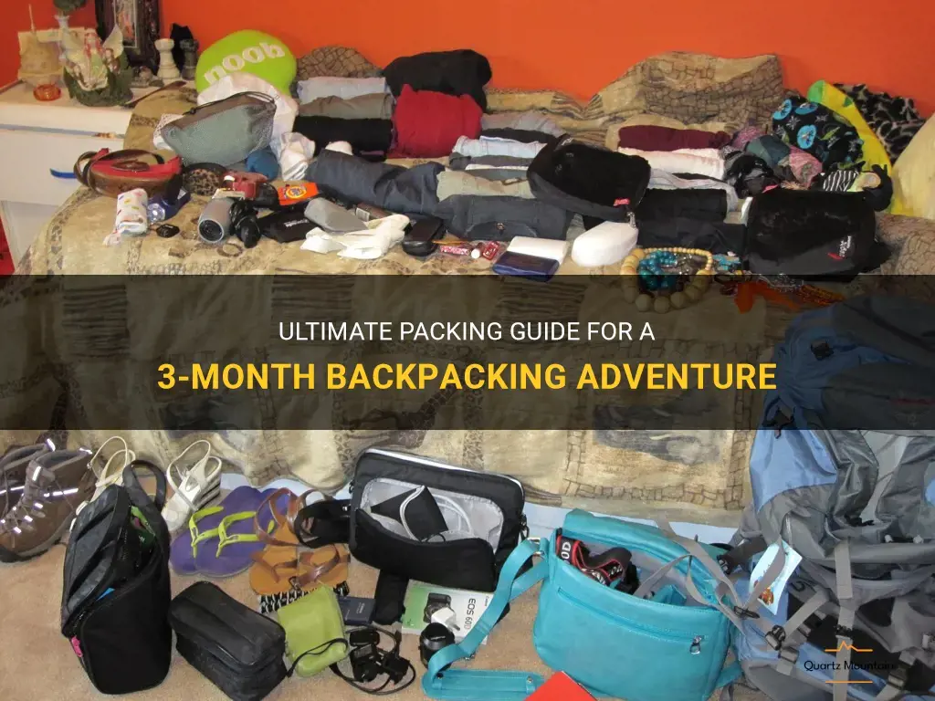 what to pack for 3 months backpacking