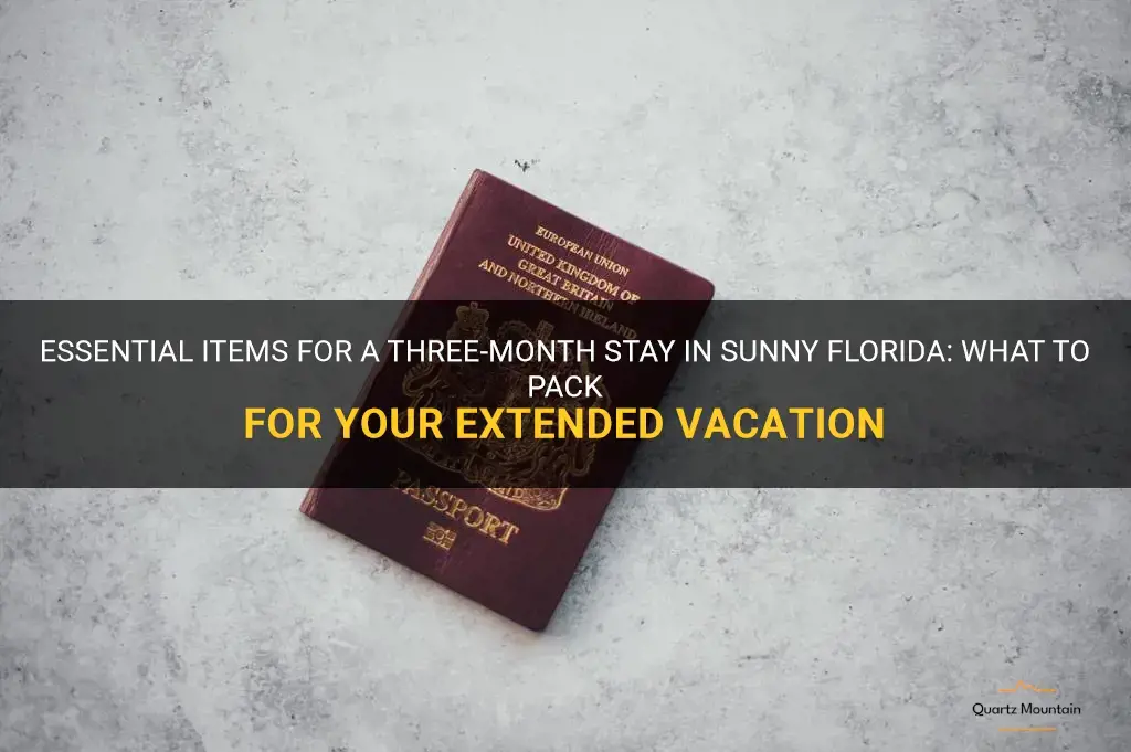 what to pack for 3 months in Florida