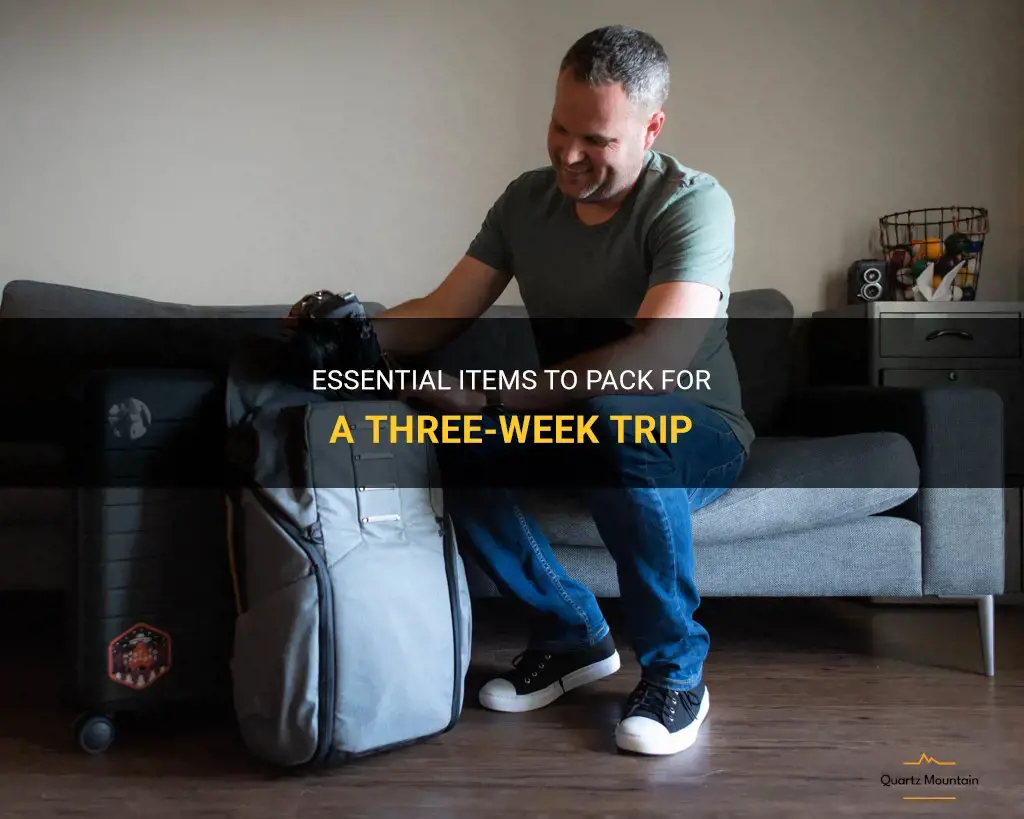 what to pack for 3 weeks away