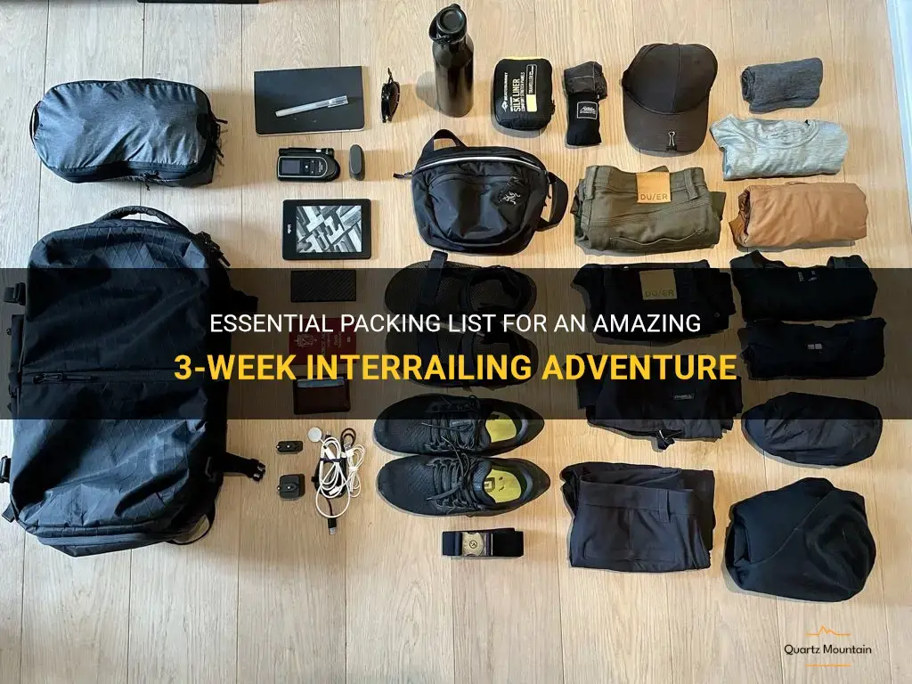 what to pack for 3 weeks interrailing