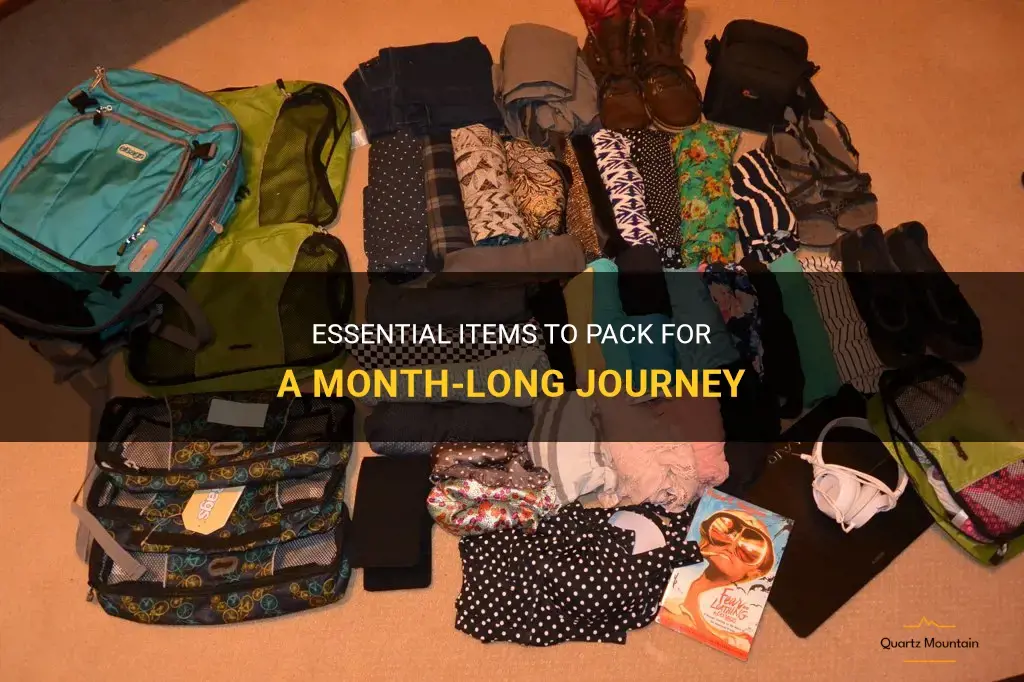 what to pack for 30 day trip