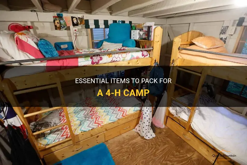 what to pack for 4 h camp