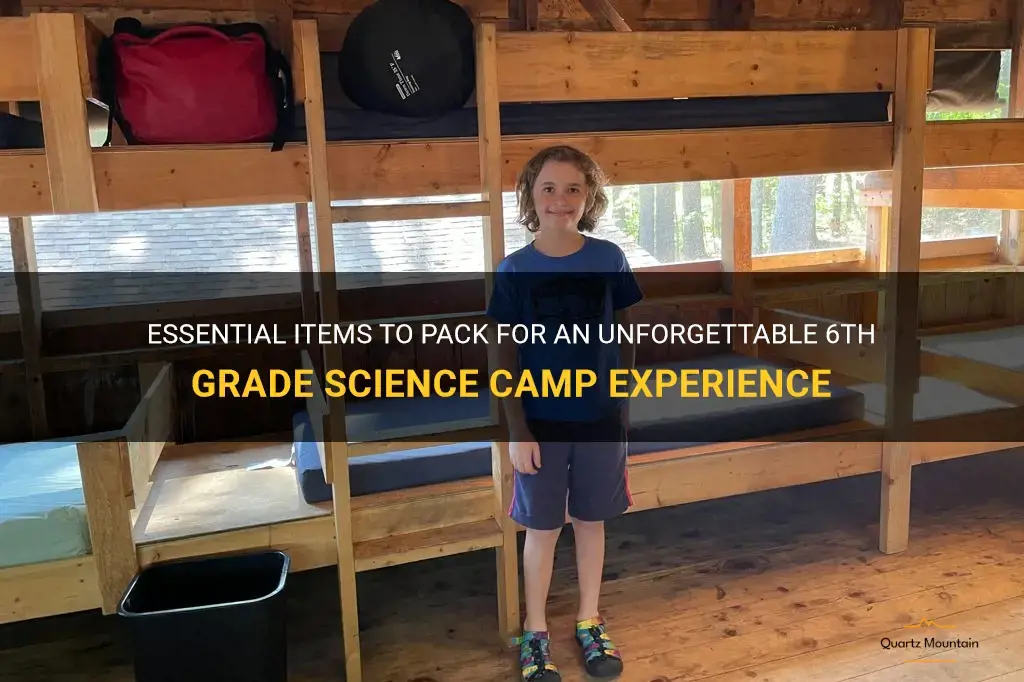 what to pack for 6th grade science camp