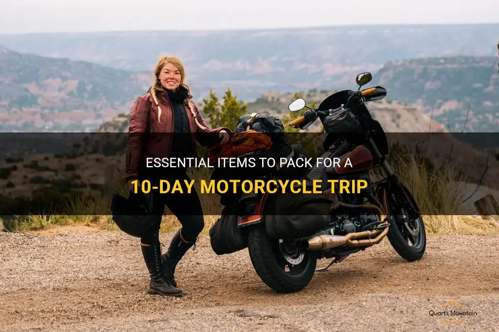 what to pack for a 10 day motorcycle trip