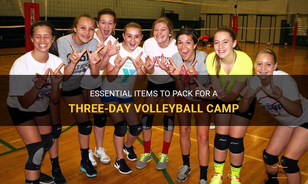 what to pack for a 3 day volleyball camp
