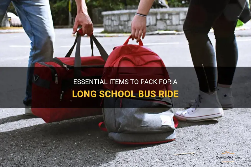 what to pack for a 4 hour school ride