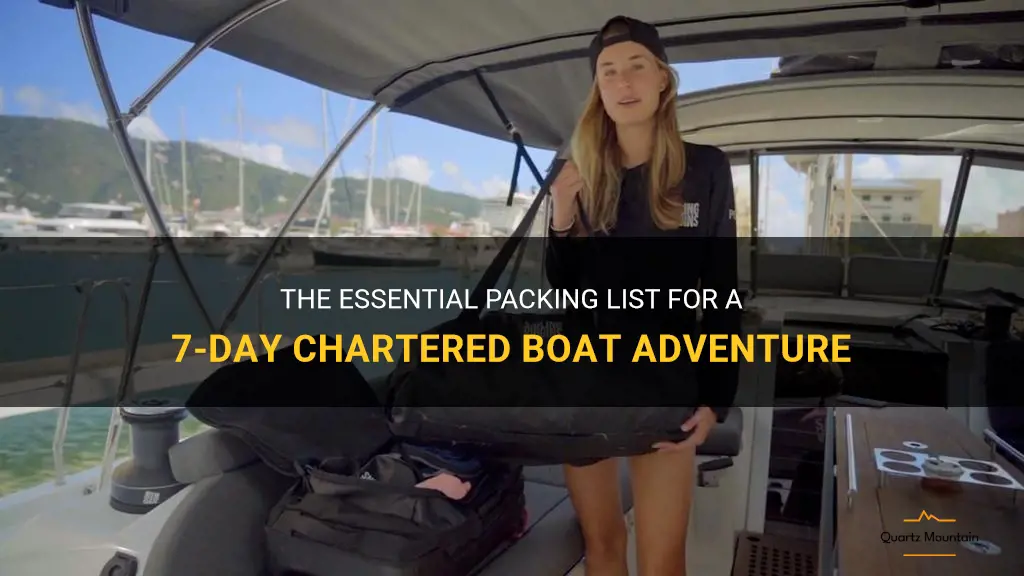 what to pack for a 7day chartered boat