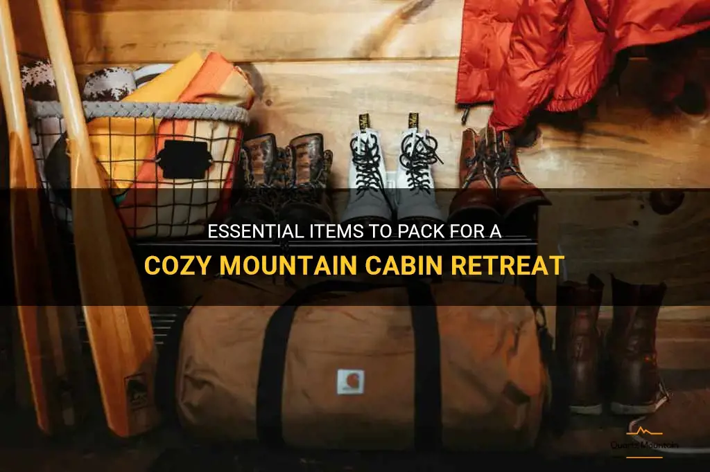 what to pack for a cabin in the mountains