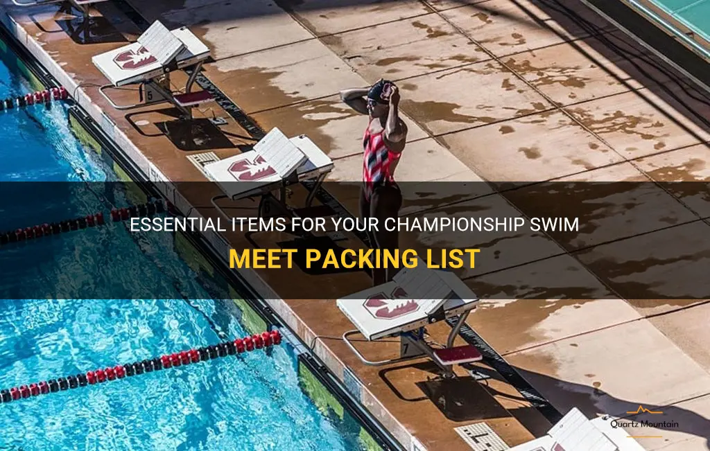 what to pack for a championship swim meet