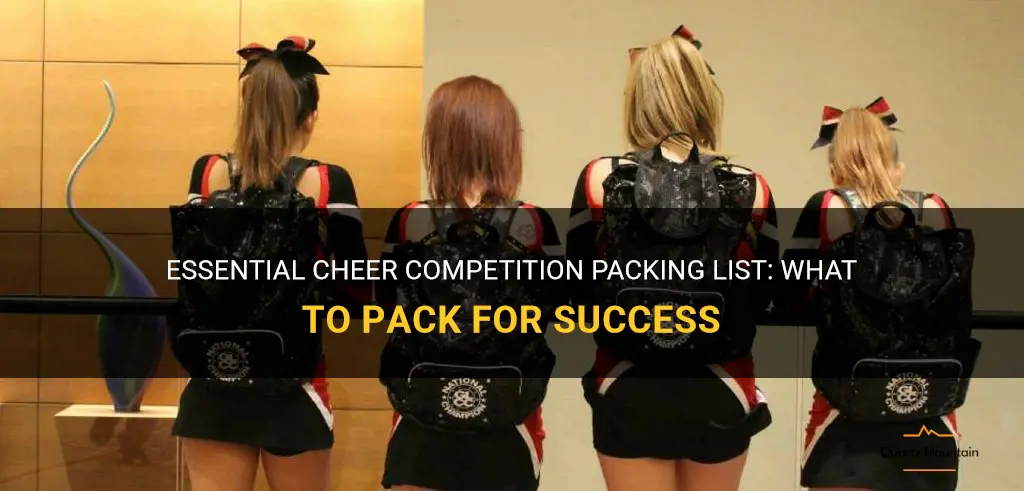 what to pack for a cheer competition