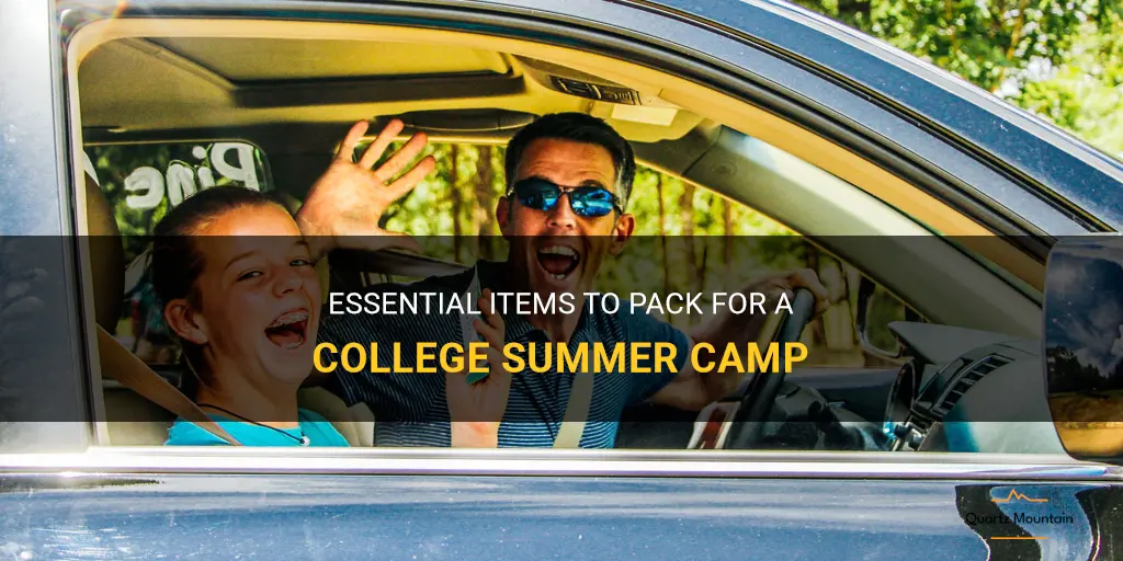 what to pack for a college summer camp