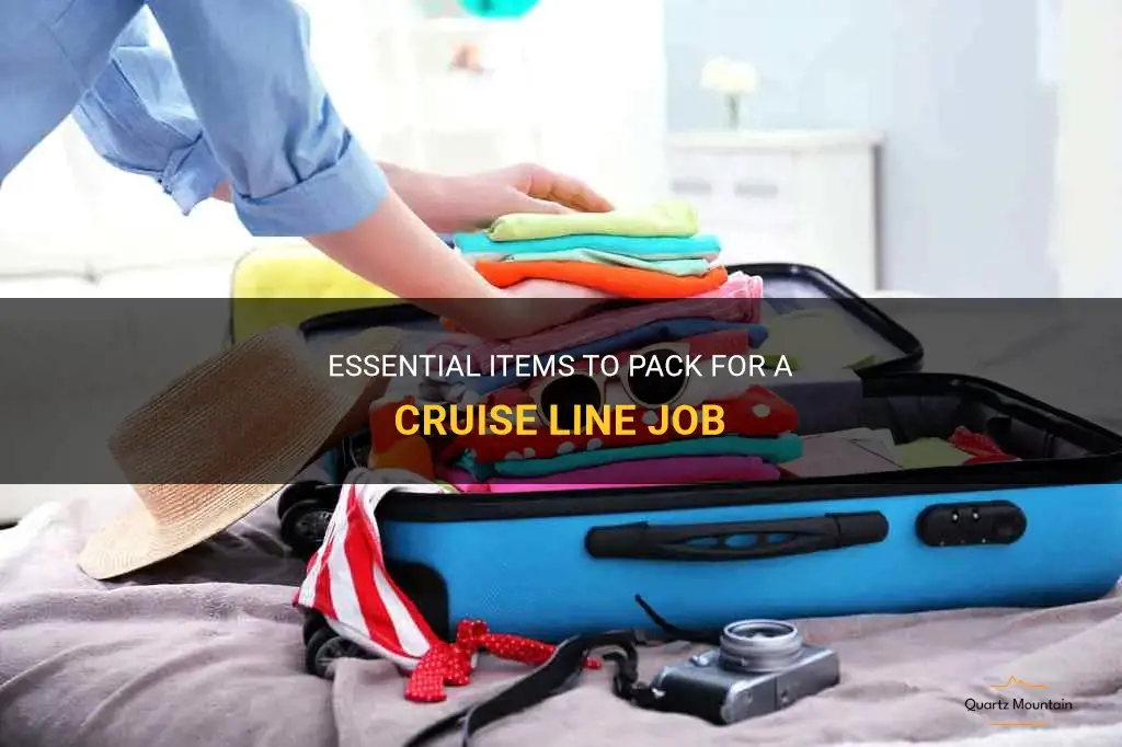 what to pack for a cruise line job